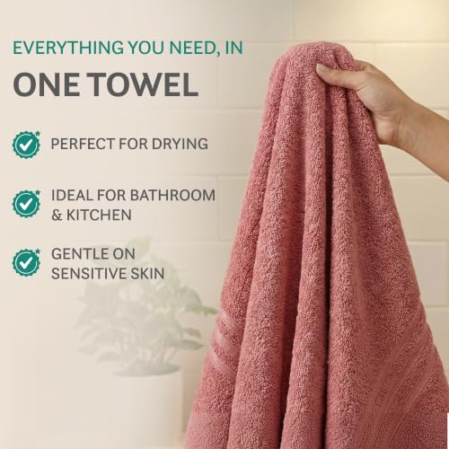 Image of MYTRIDENT Comfort Living Hand Towels, 100% Cotton, Highly Absorbent, Super Soft, 2 Piece Set, 400 GSM, Gym, Spa -Apple Red