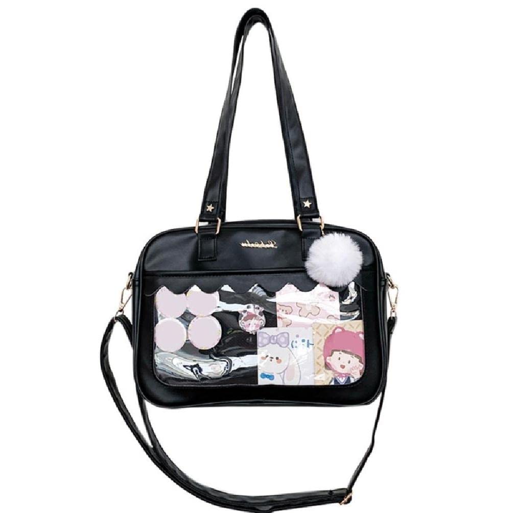 Sac Ita grand format noir en PU pour protéger et afficher vos pin's