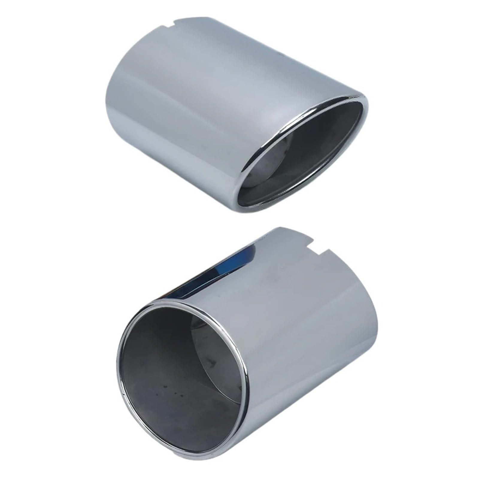 uniwersalna rura wydechowa 2PCS 304 końcówka tłumika wydechu ze stali nierdzewnej akcesoria samochodowe do Toyota RAV4 2019 2020 2021 2022 2023 2024 Tłumik końcowy | Silver