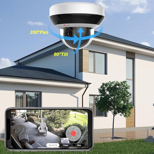 Anpviz 4MP PoE PTZ IP Camera, Dome Wired Security Camera, 4X Optical Zoom - image 2