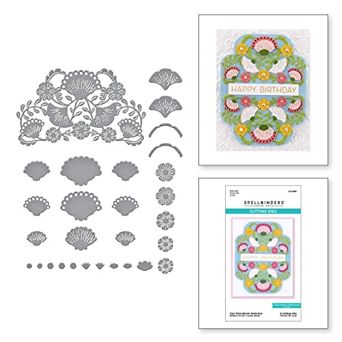 Spellbinders Bloom Reflection Etched Dies from The Four Petal Collection, Metal, ONE - Image 2