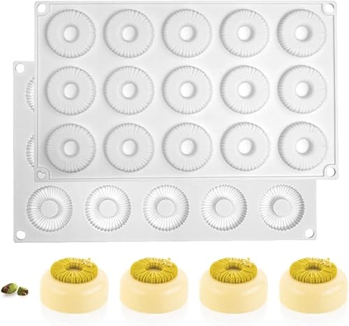 Molde de silicona para donas redondas, moldes de silicona para dulces, moldes de silicona antiadherentes, perfectos para donas, pasteles, galletas,