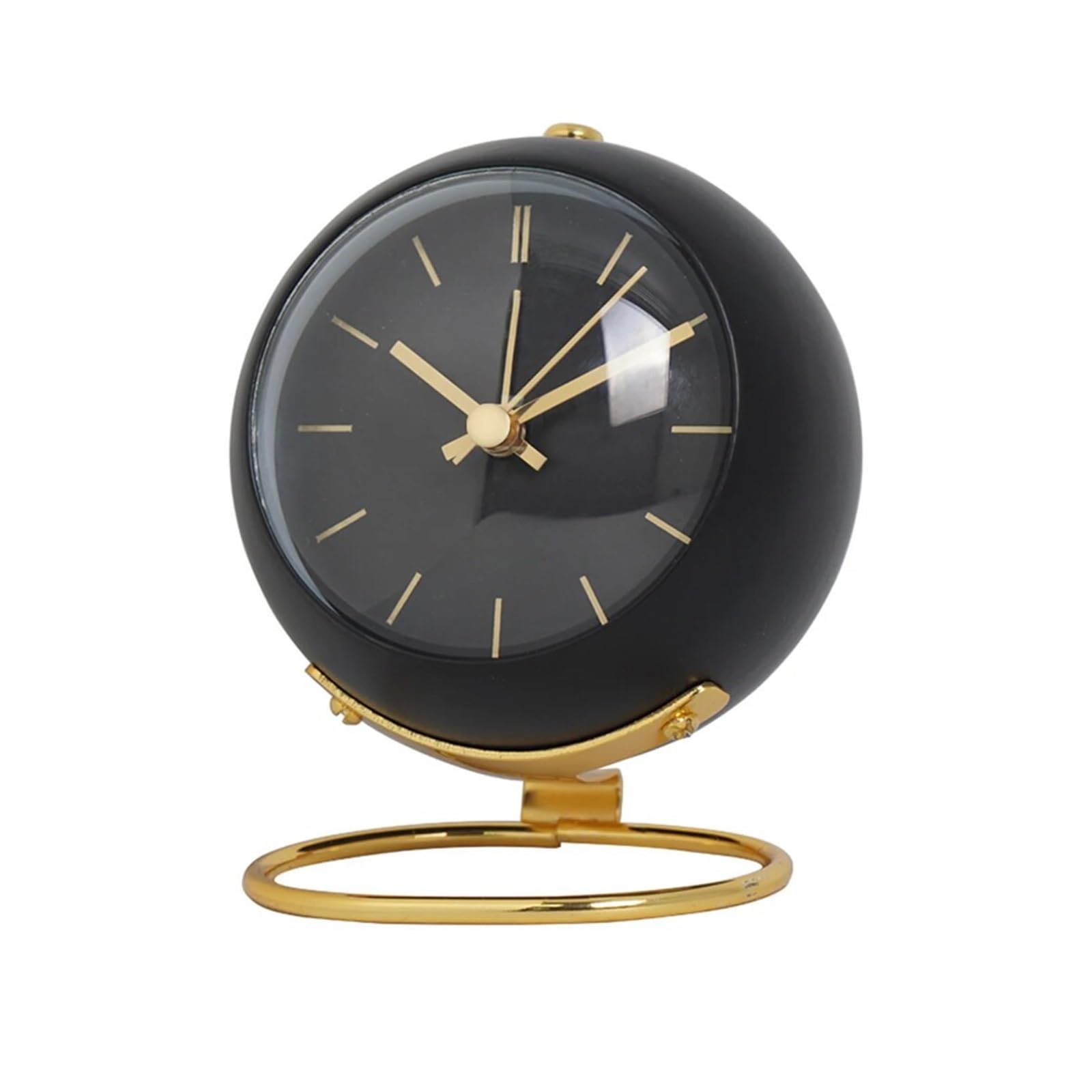 G5z9w3c7m2 Black Loud Alarm Clocks Nordic Creative Electronic Desk Clock Minimalist Alarm New Desktop Bedside Student Silent Luminous Pointer(Black)