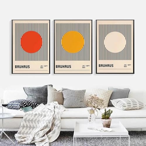 Lignes géométriques stripe affiche Bauhaus abstraite pour mur moderne - 2