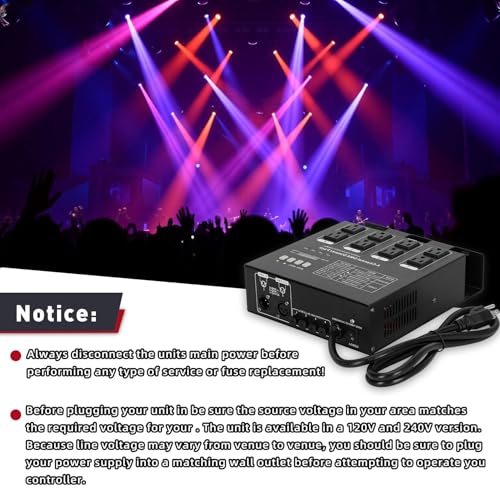 Vikua Dmx Dimmer Pack with Dmx 4-Channel Dmx512 Dimmer Pack Suitable for Stage Lighting Control