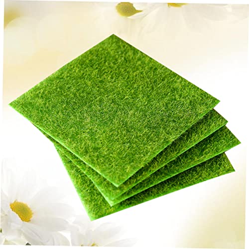 Kisangel 6St dekorativer Rasen gefälschtes Moosgras moosplatte feenhafter Rasen Mikro Ornament Kunstrasen lebensechtes Gras Eco-Flasche schmücken falsches Moos Grasgelee – Bild 3