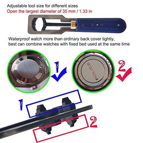 carrycarrie Watch case After Tools, Hardened Double-Sided Teeth, Adjustable Plate Hand and Adjustable Workbench   , Suitable for Small and Medium-Sized Watches, Simple Operation Without Instructions