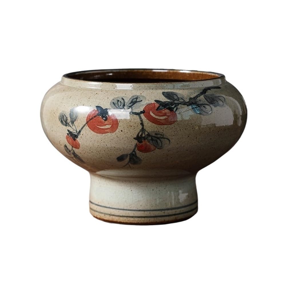 doniczka Doniczka ceramiczna Jingdezhen w stylu chińskim, ręcznie malowana, duża, wysoka, podstawkowa, doniczka na kwiaty, zielona do użytku domowego