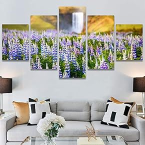 SIGNWIN 5 Panel Canvas Wall Art Modern Art...