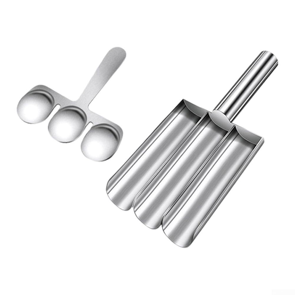 Stainless Steel Meatball Shaping Device with Scraper for Efficient Prep of Multiple Ball Types in One Tool (3)