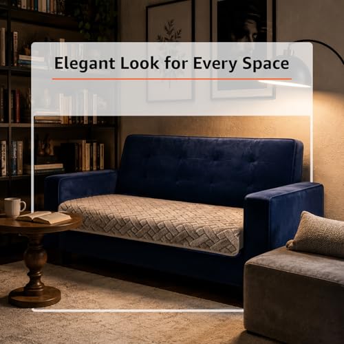 Image of Amazon Basics - Jacquard Quilted Make Your Own Sofa Cover |70 x 120 cm|Microfiber Sofa Slipcover | 350 GSM (2 Seater)