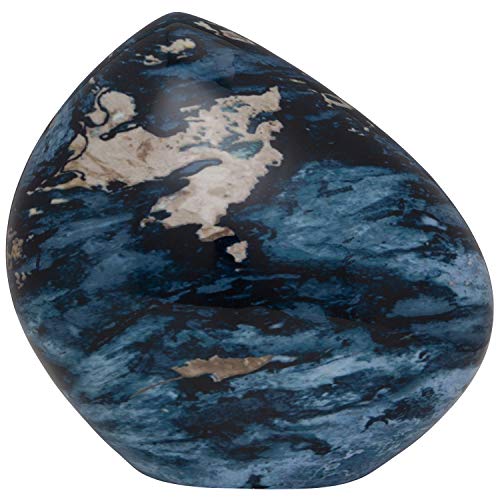 Ansons Urns Cremation Urn - Mountain/Rock Funeral Urn - Blue Granite Aluminum Memorial Garden Burial Urn for Human Ashes Adult Size - Aluminum with Marbled Design