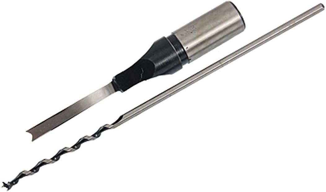 uxcell Square Hole Drill Bit, 1/4" Metal Hollow Chisel Mortise Power Tool for Woodworking