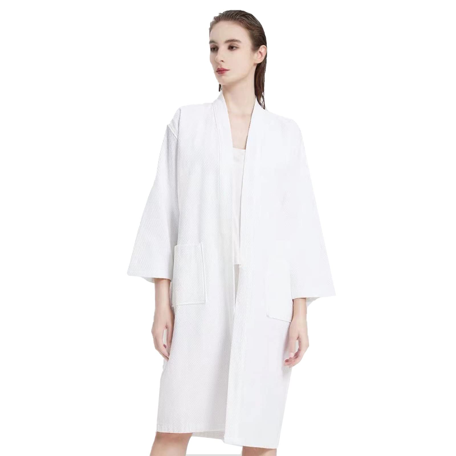 Szlafrok frotte, szlafrok damski, szlafrok bawełniany, szlafrok kąpielowy, długi szlafrok spa, odzież domowa, bielizna nocna
