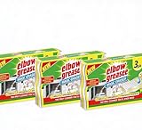 Elbow Greasee Magic Eraser Cleaning Sponges, Multi-Surface Stain Remover for Pans, Plates, and Household Surfaces, Pack of 9