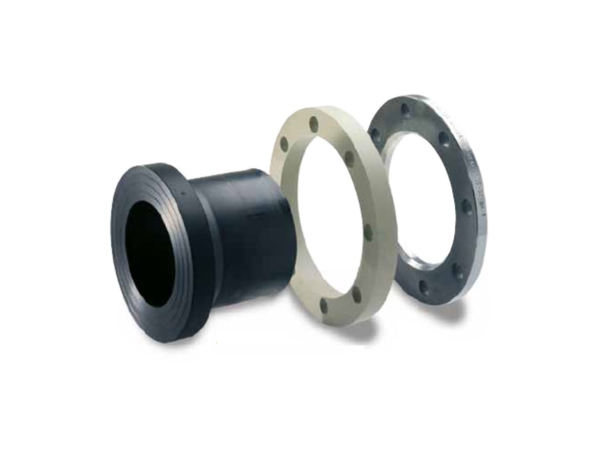 Manguitos de sudor con ajuste en V y sistema de brida de polipropileno de 40 mm de diámetro PN16 SDR11
