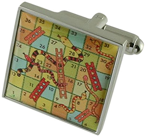 Preisvergleich Produktbild Select Gifts Manschettenknöpfe Manschettenknöpfe Brettspiel Spiel~ Classic Schlangen & Leitern Manschettenknöpfe wählen Sie Geschenk Tasche