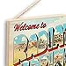 Disney Pixar Cars Welcome to Radiator Springs Hanging Wood Wall Decor - Fun Cars Sign for Kids' Bedroom or Play Room