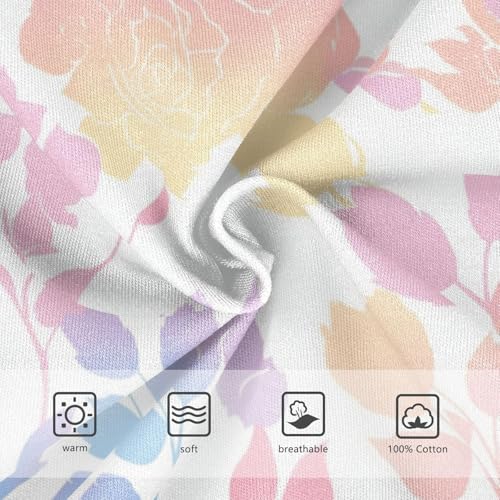 KLL Seamless Pattern Vintage Roses Toddler Boy Cotton Briefs Breathable Children Undies3