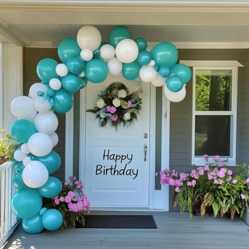 Image of KBZVNAF Teal Latex Party Balloons 50 Pack 12 inch | Turquoise Helium Matte Balloons for Birthday Wedding Baby Shower Gender Reveal Party Decorations