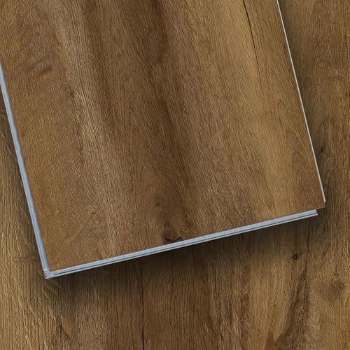 SPC Click Lock Luxury Vinyl Flooring Plank | 21.4 Sq.Ft | Thick 5 mm | Wood Floating LVP Floor Tile|...