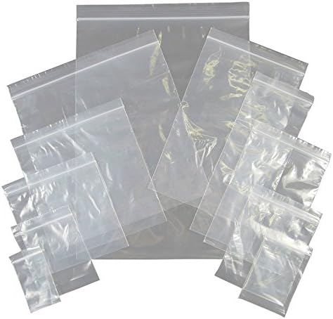 Thali Outle - 100 x Grip Seal Bags 6" x 9" - G11 Clear Plastic Resealable Air Tight Waterproof for Food Freezing or Storage