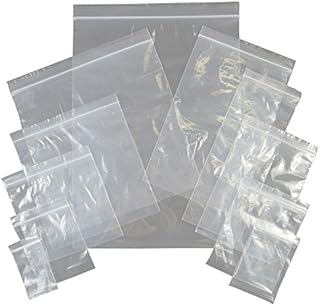 Thali Outle - 100 x Grip Seal Bags 6" x 9" - G11 Clear Plastic Resealable Air Tight Waterproof for Food Freezing or Storage
