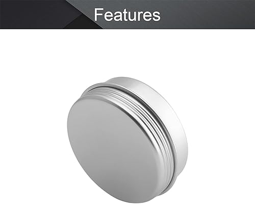 Vista 279 de Othmro Latas redondas de aluminio para tapas de metal, con tapa de rosca de 2.0 fl oz/2 onzas, 2.677 x 0.984 in (D* H) contenedores de aluminio