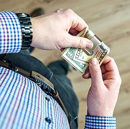 Stainless Steel Metal Money Clip for Cash and Credit Cards, Brass Banknote Clip, Credit Card Holder, Wallet Credit Card Holder for Men, Slim and Simple,Pack of 23