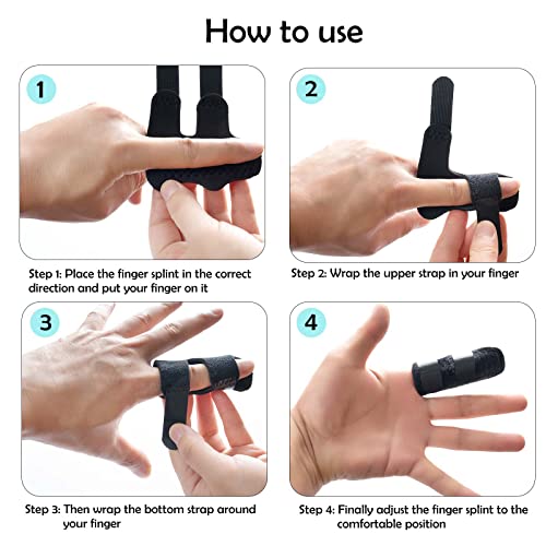Trigger Finger Splint 3Pc Mallet Finger Splints For Trigger Finger Index Finger Splints For Broken Finger Finger Straightener-Ring Finger Splint #TOP4
