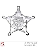 county sheriff's office number Modellnummer: WDM0324S Silbernes Sheriff-Stern-Abzeichen Zubehör für Cowboys und Indianer Kostüme & Outfits