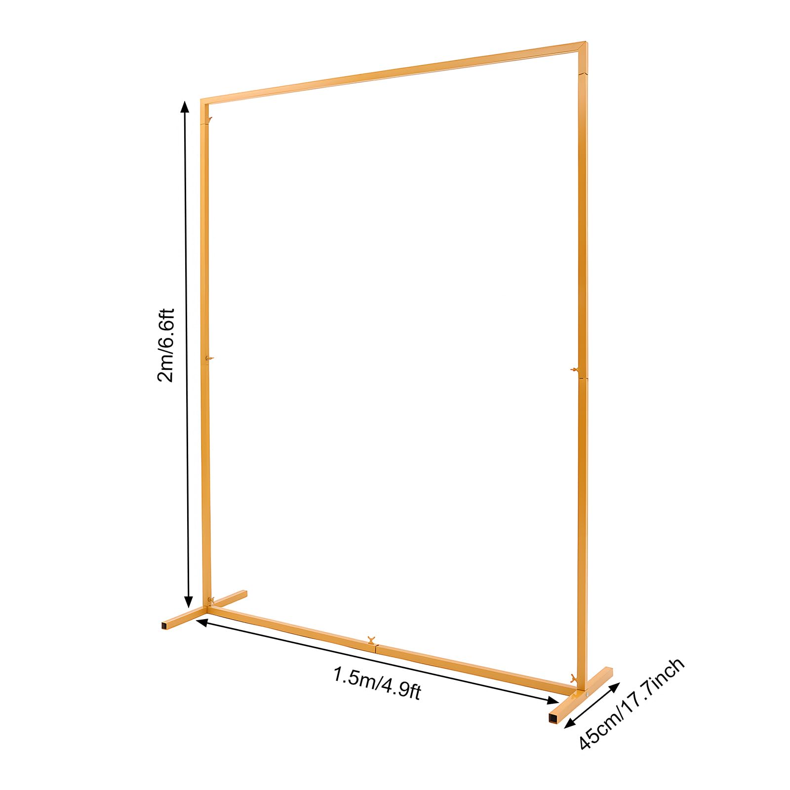 Rozłożony łuk weselny z żelaza, 2 x 1,5 m, złoty stojak na łuk balonowy, metalowy stojak na tło, prosty montaż, dekoracja DIY, na wesele, do ogrodu, na imprezę, urodziny