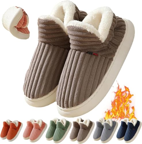 Pluffi Slipper Booties, 2025 New The Cozy Stylish Slipper,Pluffi Comfy Slippers,Warm Plush Lining Slippers for Women and Men