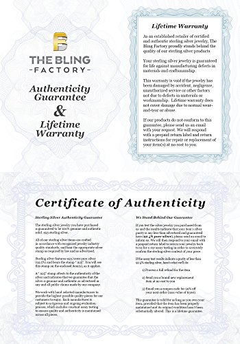 The Bling Factory 18mm Polished Rhodium Plated Silver Round Charm Bracelet, 8 inches - Image 5