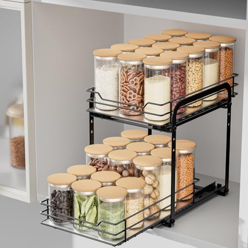 AIRUJIA Especieros Para Cocina, Organizador Armarios Cocina, Organizador Especias, Organizador Cocina, Especiero Adecuado Para El Hogar Y La Cocina 26.4 * 18.2 * 23CM