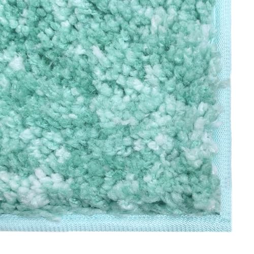 Image of Amazon Brand - Umi Hawai Microfiber Bath Mat Super Soft Non-Slip Washable Multipurpose Bathroom mat, Bedroom Doormat for Home -Aqua, (40x60 cm) Pack of 1