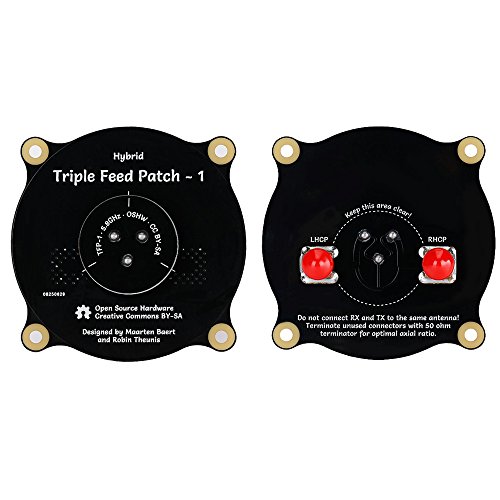 5.8Ghz Fpv Triple Feed Patch Antenna, Rcmall 9.4Dbi High Accuracy Sma Male To Sma Male Cable Adapter, Directional Circularly Polarized Antenna For Fpv Racing Drone #TOP1