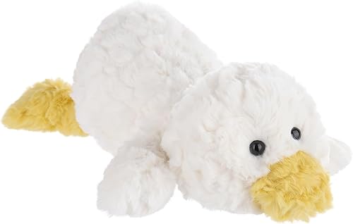 Apricot Lamb Juguetes de peluche amarillo de peluche de pato mentiroso suave, perfecto para niños de 11 pulgadas