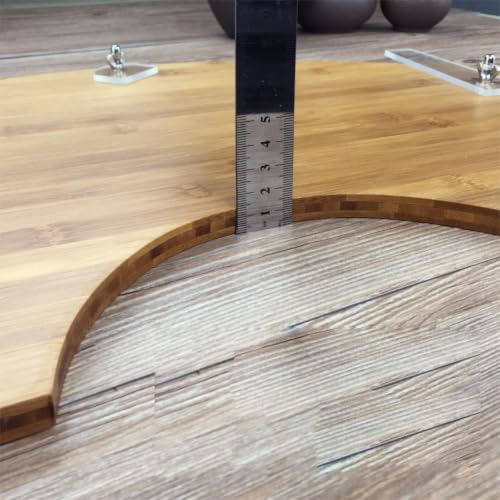 Soporte de bambú para pintar abanicos con placa acrílica regulable 5