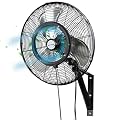 BILT HARD 20" Outdoor Wall Misting Fan, 3-Speed High Velocity Patio Fans for Outside, 80° Oscillation, Waterproof, Industrial Wall Mount Fan for Outdoor- UL Listed