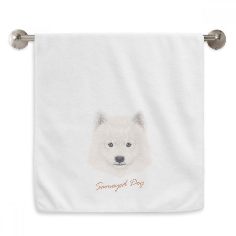 Serviette samoyède anti-irritation blanche et moelleuse pour visage