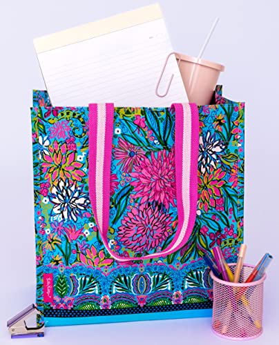 Lilly Pulitzer Market Shopper Bag, Reusable Grocery Tote, Shoulder Bag for Produce or Travel2