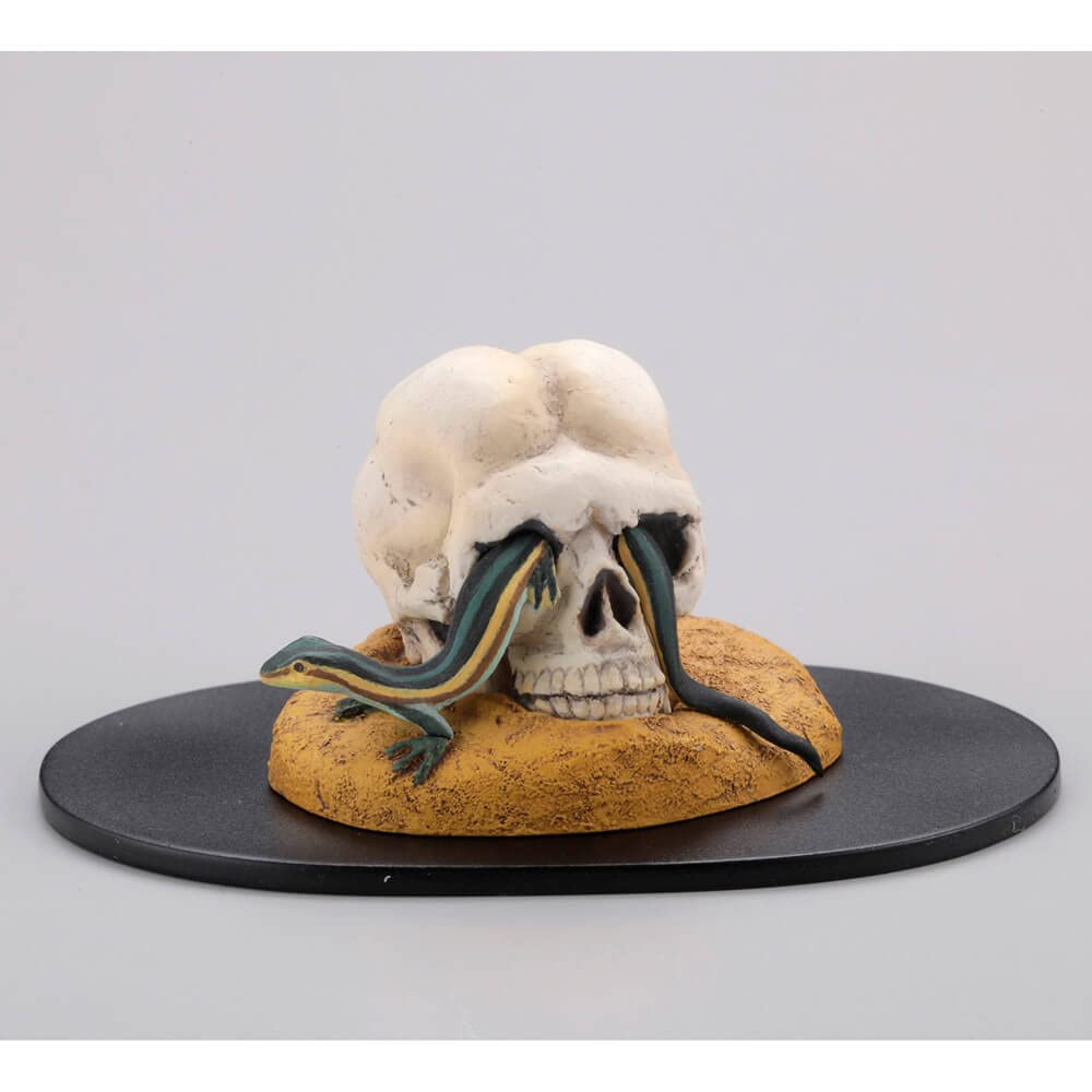 Amazon | f 海洋堂 miniQ 河鍋暁斎 画鬼盆景 髑髏と蜥蜴 フィギュア
