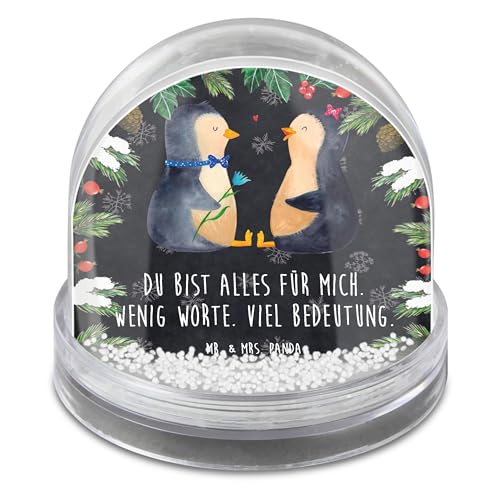 Mr. & Mrs. Panda Schneekugel Pinguin Pärchen - Geschenk,...