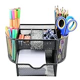 Norivo Hochwertige Stifte Organizer Büroorganizer 8 Fächer u. Schublade Gadgets Schreibtisch Zubehör Büro Zubehör Desk Organizer Stiftehalter Schule stiftebox schreibtisch gadgets office stifthalter