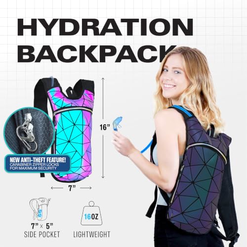 Image of Sojourner Rave Hydration Pack - Hydration Backpack - Hydropack with 2L Bladder - Water Backpack for Festivals, Hiking, Running, Biking and More