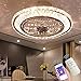 Wentylator sufitowy z lampą, LED kryształowy wentylator sufitowy nowoczesne oświetlenie sufitowe LED z możliwością ściemniania, z pilotem, dekoracja sypialni w restauracji Oświetlenie wentylatora (50CM)