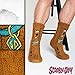Scooby-Doo! Mens Slipper Socks, Knitted Fluffy Socks Fleece Lining Non Slip (Brown)