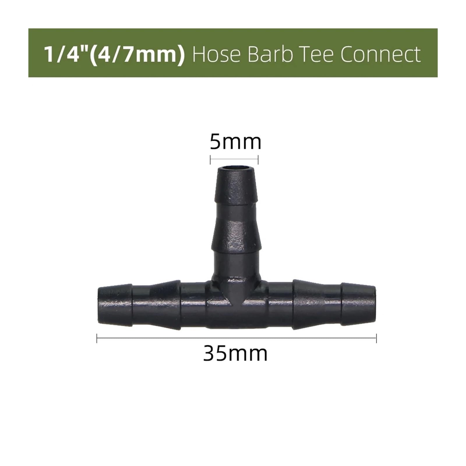 10-1000PCS Connettore dell'acqua da giardino Irrigazione a goccia for tubi 1/4 '' Accessori for flessibili Giunto spinato Tees Croce Eng Adattatori for spine(G,200PCS)