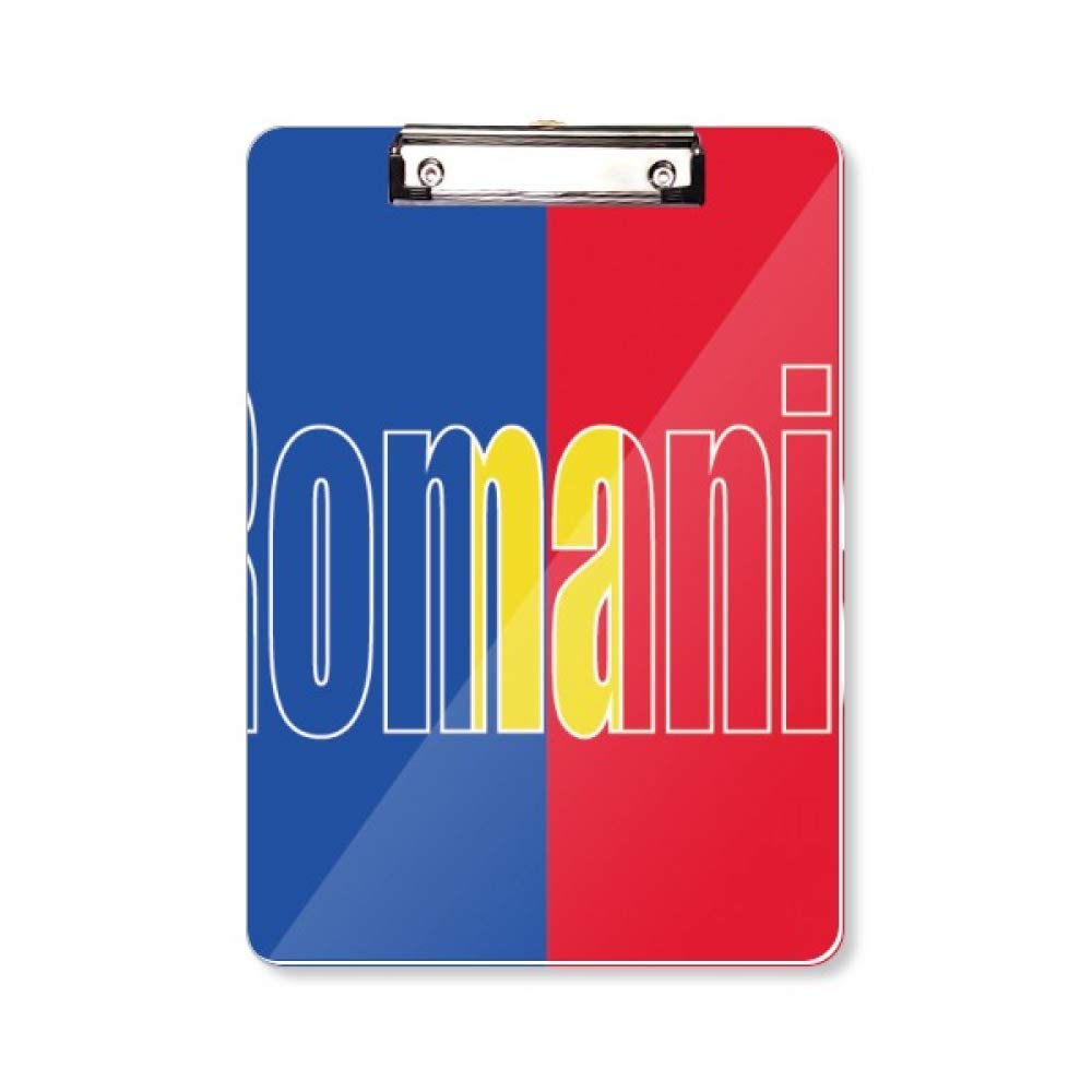 Porte-bloc drapeau Roumanie au format A4 avec support rigide - 5